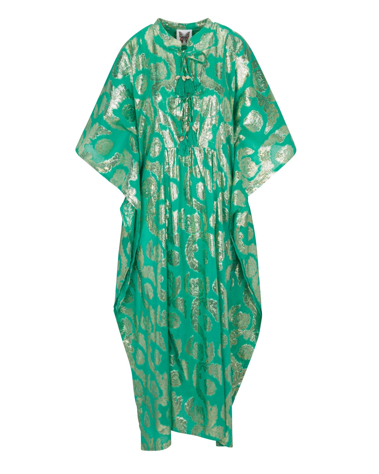 » Palm Springs Caftan Maxi Dress - Jade/Gold (100% off)