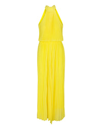 Wild Orchid Pleat Jumpsuit - Yellow