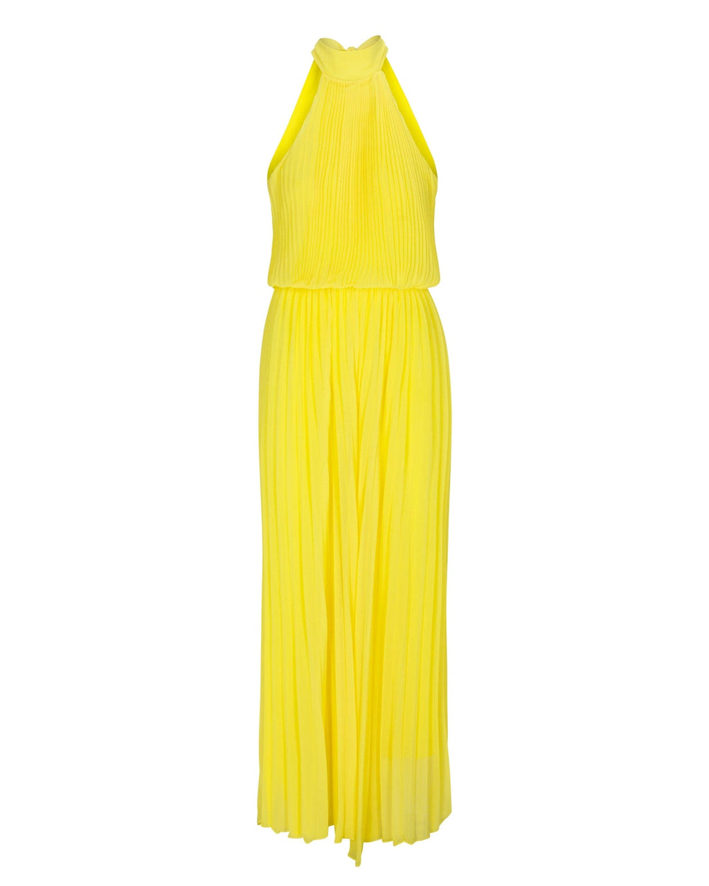 Yellow pleated sales jumpsuit