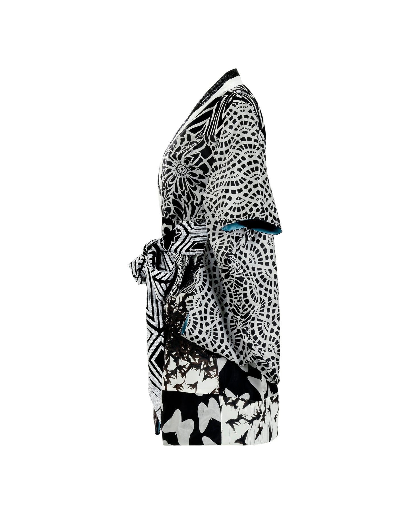 Purple Haze Kimono - Black & White