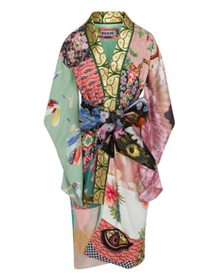 Royal Botanical Goddess Kimono - Sage Multi