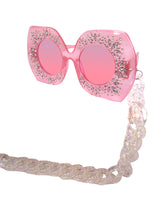 Elton Bling Rhinestone Funglasses - Pink