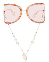 Studio 54 Disco Funglasses - Gold Multi