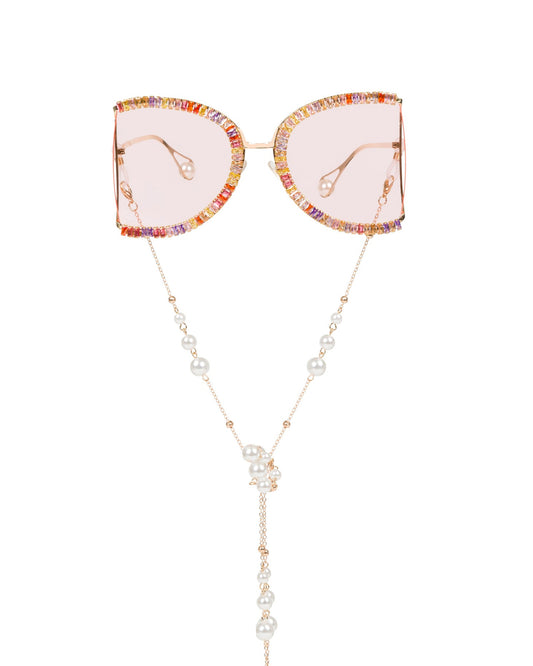 Studio 54 Disco Funglasses - Gold Multi