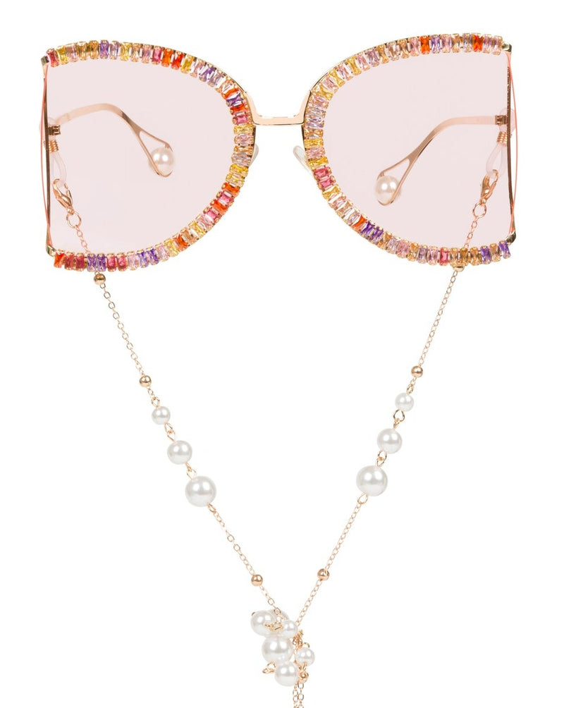 Studio 54 Disco Funglasses - Gold Multi