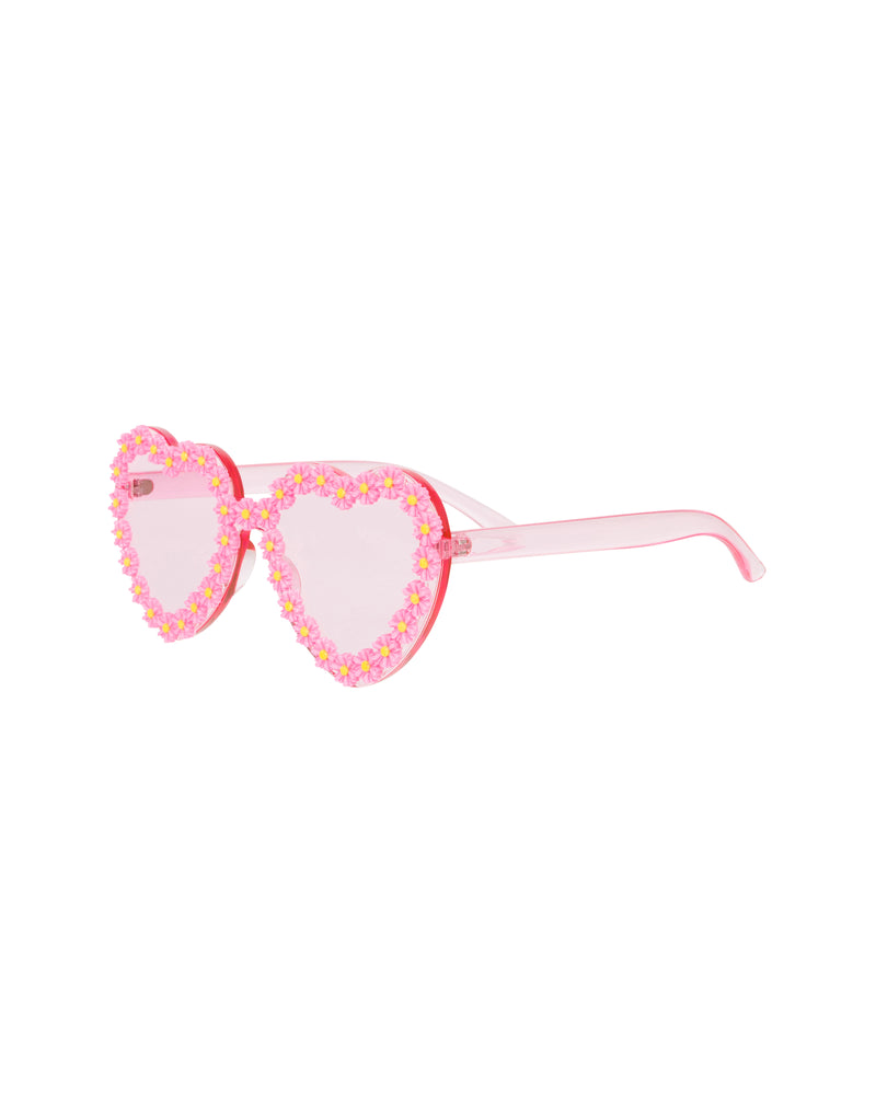 Round Hippie Sunglasses w/ Light Pink Rhinestones and Lenses