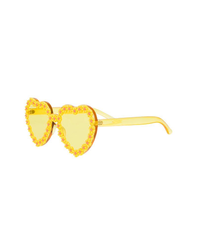 I Heart Hippies Funglasses - Yellow