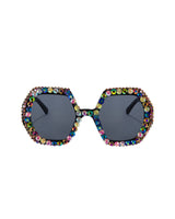 Wanderlust Rhinestone Funglasses - Black Magic