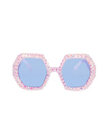 Wanderlust Rhinestone Funglasses - Pink Aura - Limited Edition