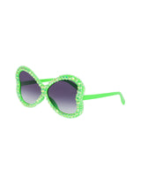 Ragamuffin Rhinestone Funglasses - Green Neon - Limited