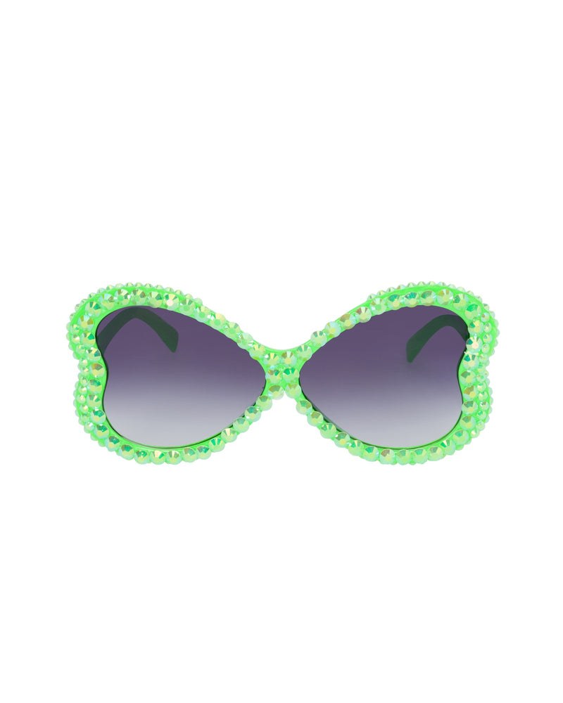 Ragamuffin Rhinestone Funglasses - Green Neon - Limited