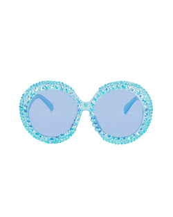 Euphoria Rhinestone Funglasses - Sky Blue - Limited Edition