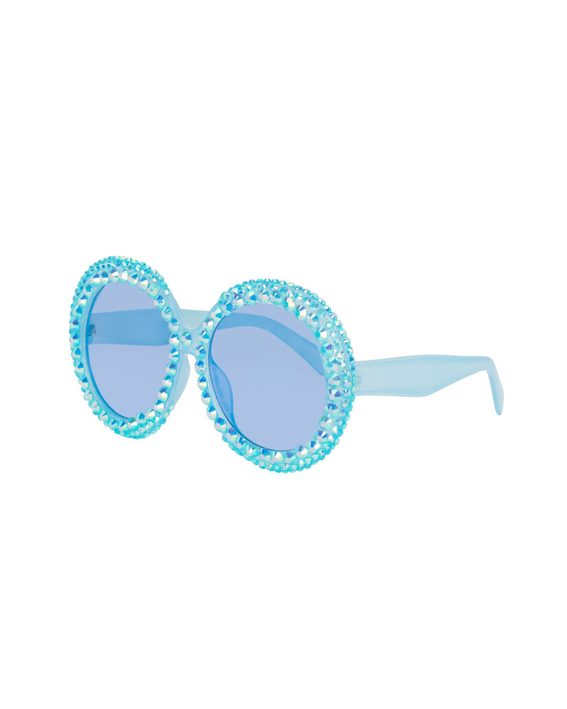 Euphoria Rhinestone Funglasses - Sky Blue - Limited Edition