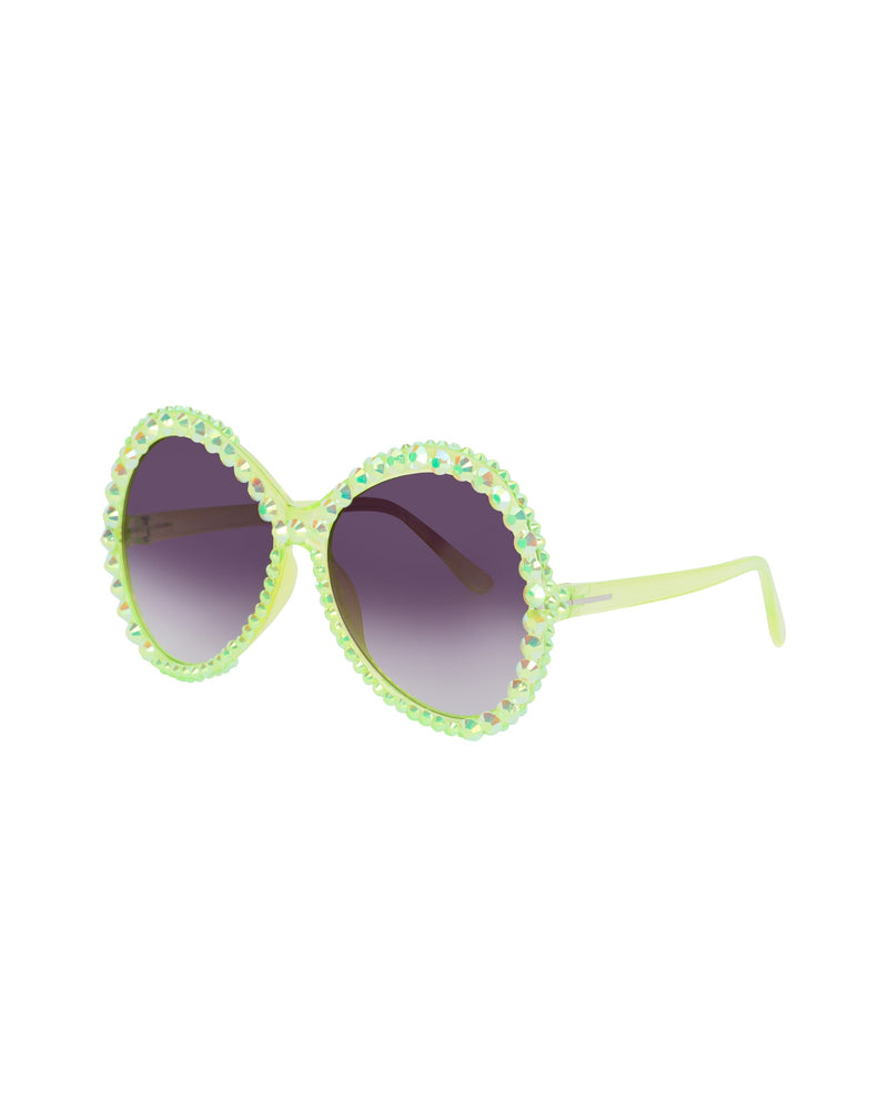 Whippersnapper Rhinestone Funglasses - Green Envy - Limited Edition
