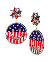 Uncle Sam Fabulous Beaded Earrings