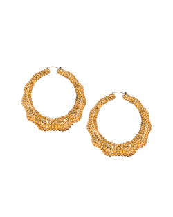 Super Bamboo Rhinestone Hoops - Gold - Limited Edition