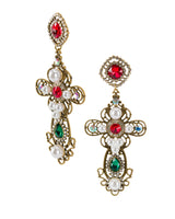 Like A Prayer Rhinestone Dangle Earrings