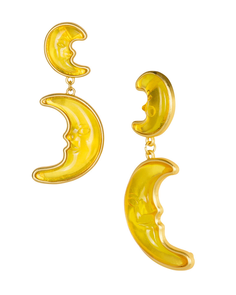 Man in the Moon Dangle Earrings