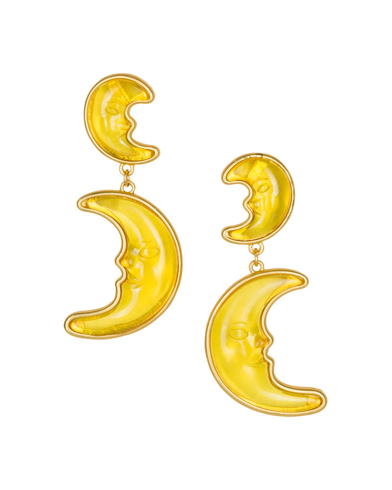 Man in the Moon Dangle Earrings
