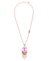 Steal Your Prism Fringe Necklace - Rose Gold