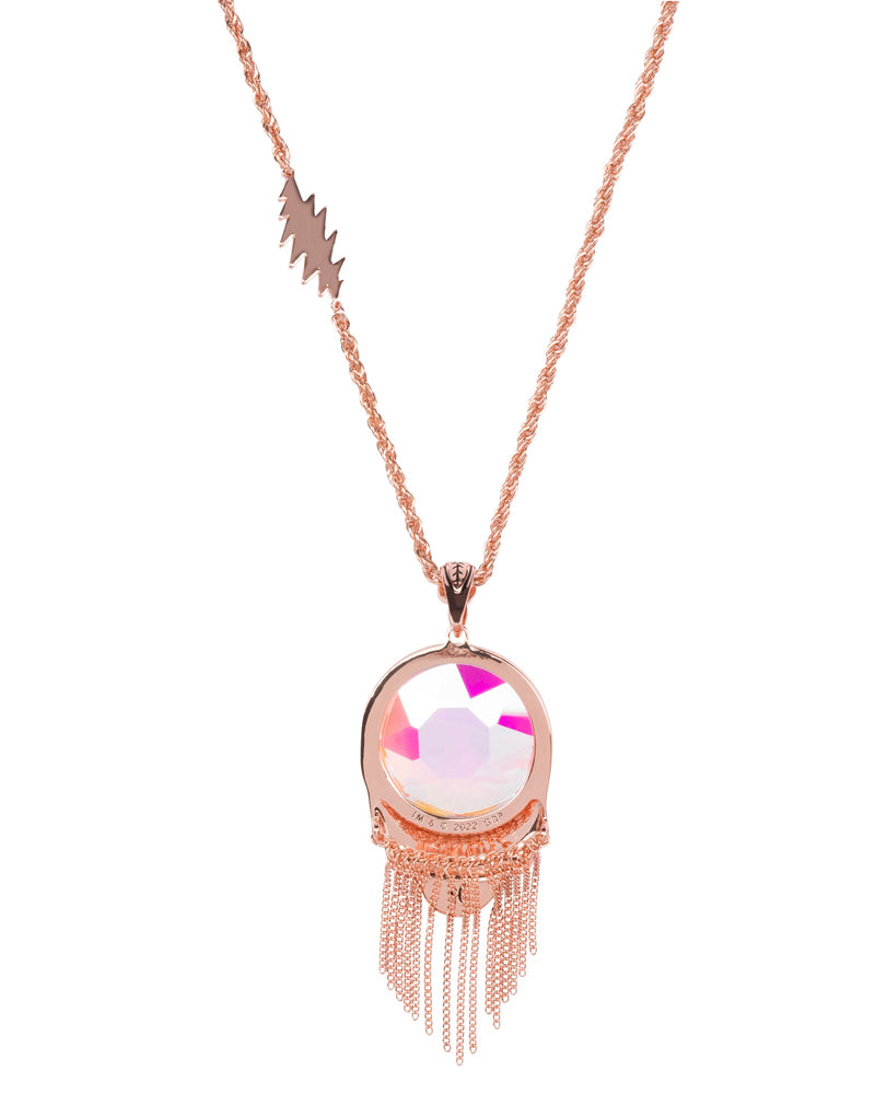 Steal Your Prism Fringe Necklace - Rose Gold