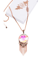 Steal Your Prism Fringe Necklace - Rose Gold
