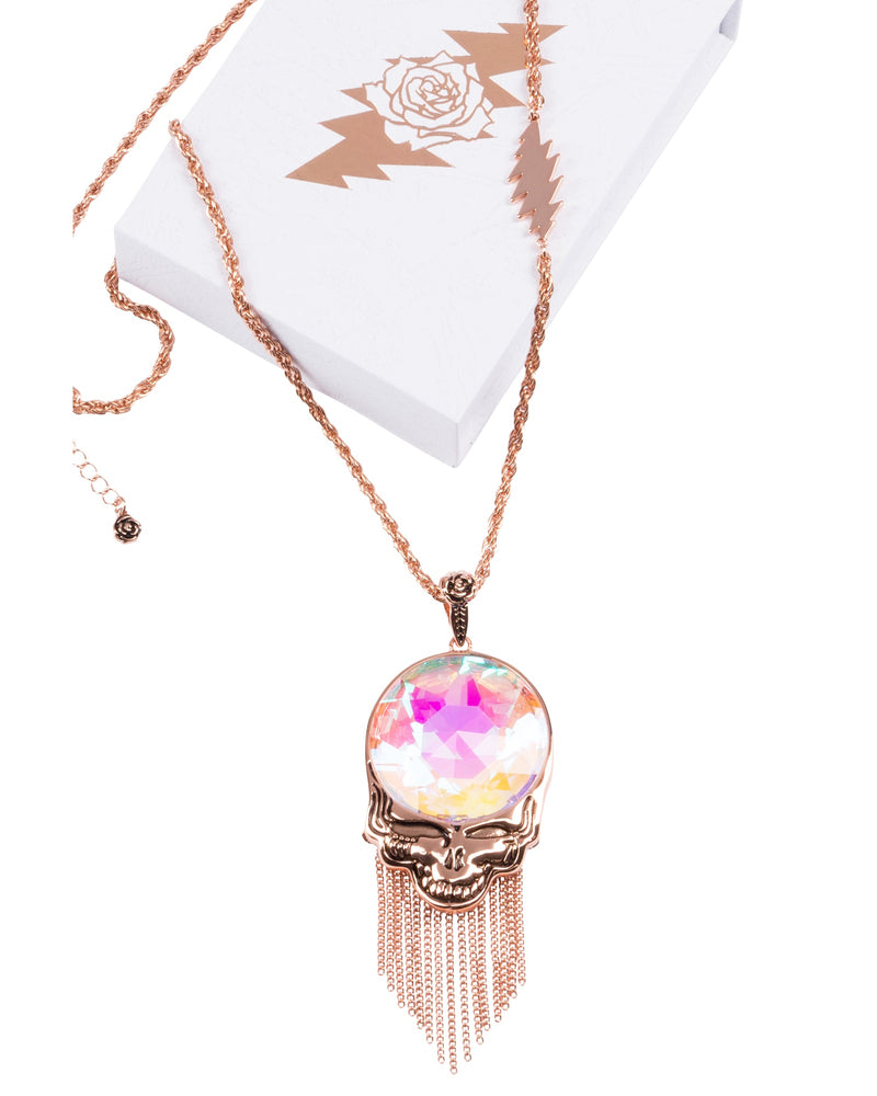 Steal Your Prism Fringe Necklace - Rose Gold