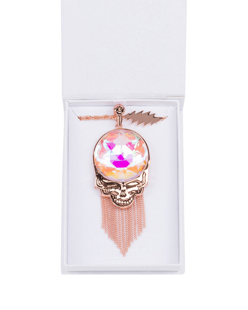 Steal Your Prism Fringe Necklace - Rose Gold
