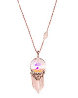 Steal Your Prism Fringe Necklace - Rose Gold