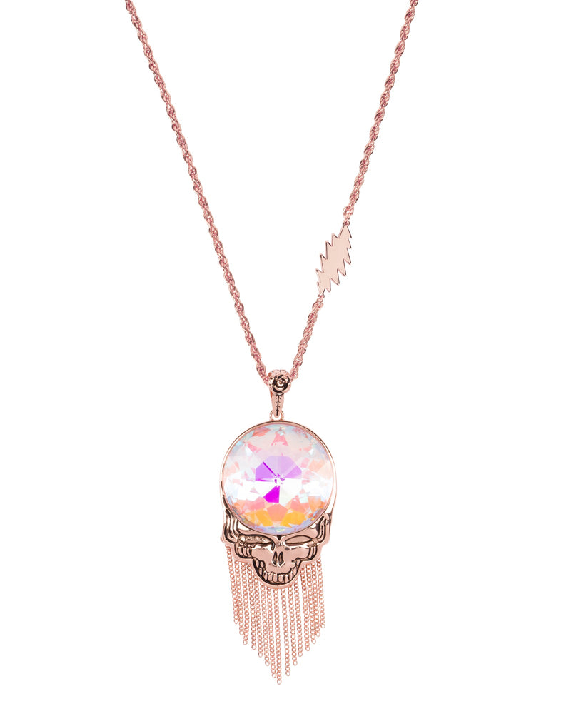 Steal Your Prism Fringe Necklace - Rose Gold