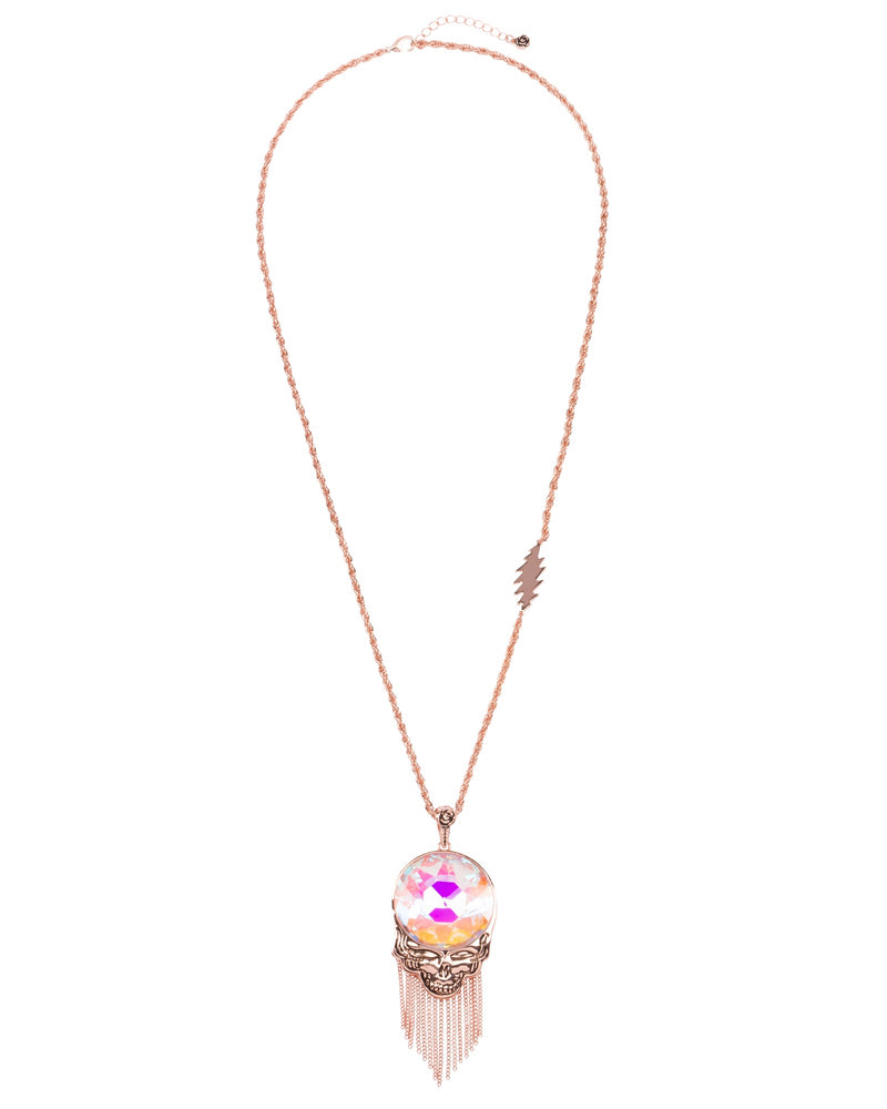 Steal Your Prism Fringe Necklace - Rose Gold
