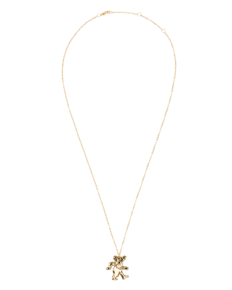 Dancing Bear Opal Necklace - Gold