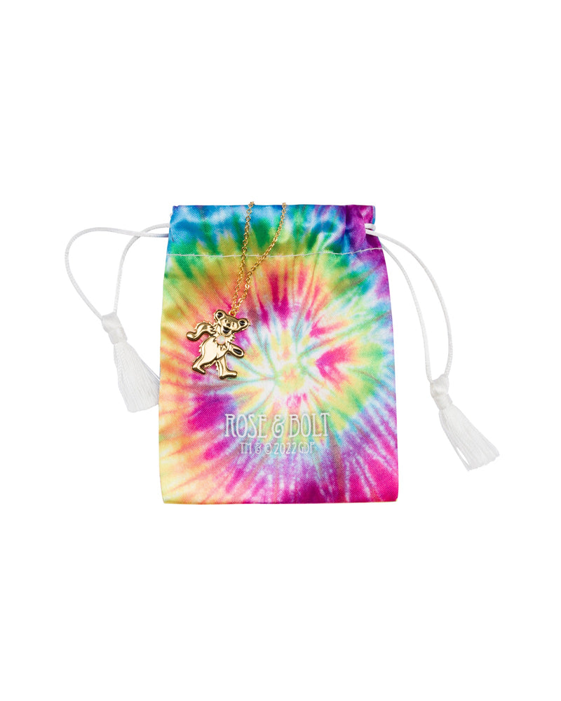 Dancing Bear Opal Necklace - Gold