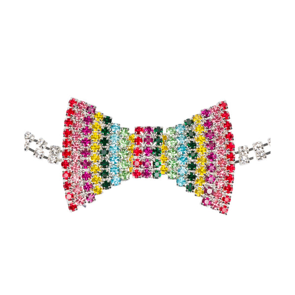 Rhinestone bow hotsell tie choker