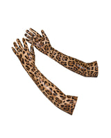 Infinity Faux Leather Gloves - Leopard