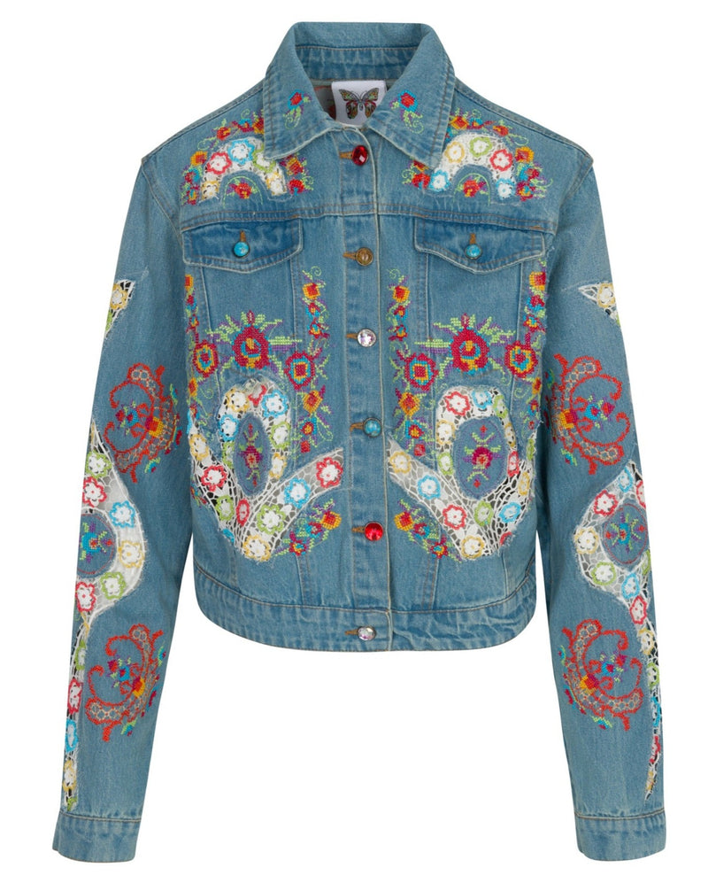 Dixie Embroidered Denim Jacket