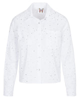 Gidget Sparkle Rhinestone Blouse - White