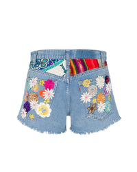 Cali Girl Denim Shorts - Butterfly Blossom
