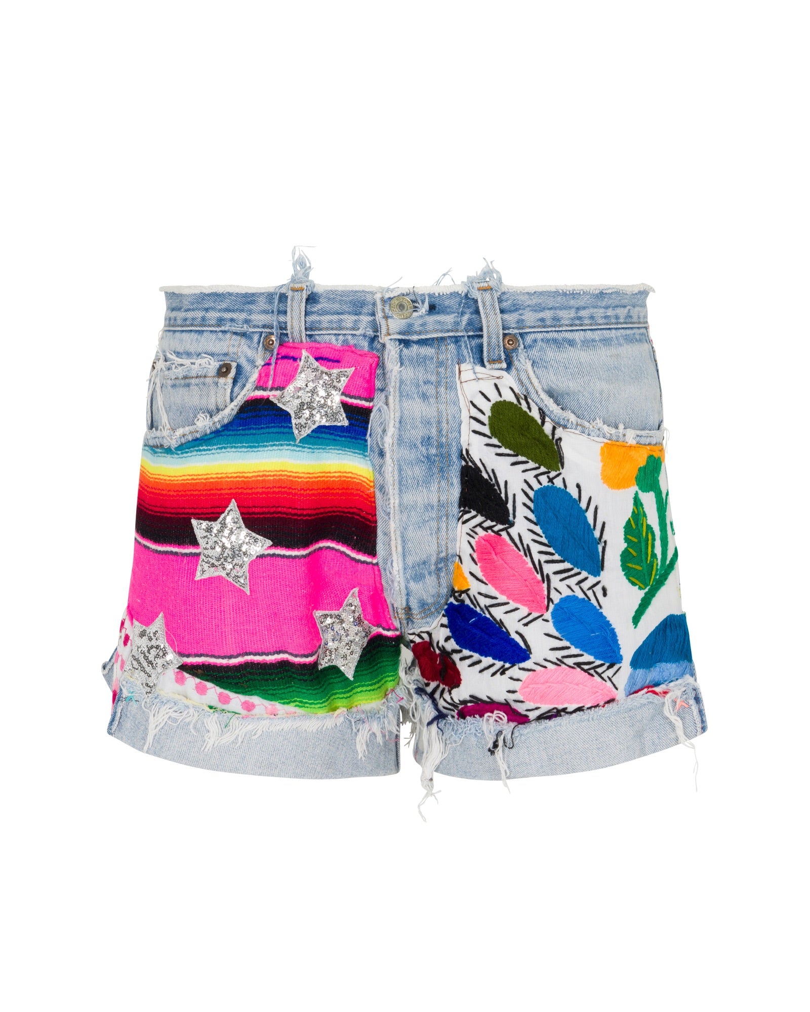 Cali Girl Denim Shorts - Garden Party Glam