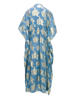 Palm Springs Sparkle Caftan Maxi Dress - Blue