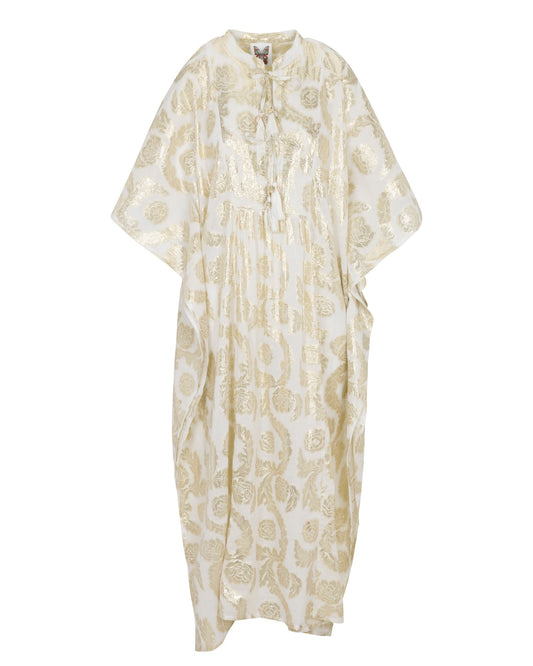 » Palm Springs Caftan Maxi Dress - Seashell/Gold (100% off)