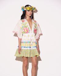 Oasis Embroidered Short Dress