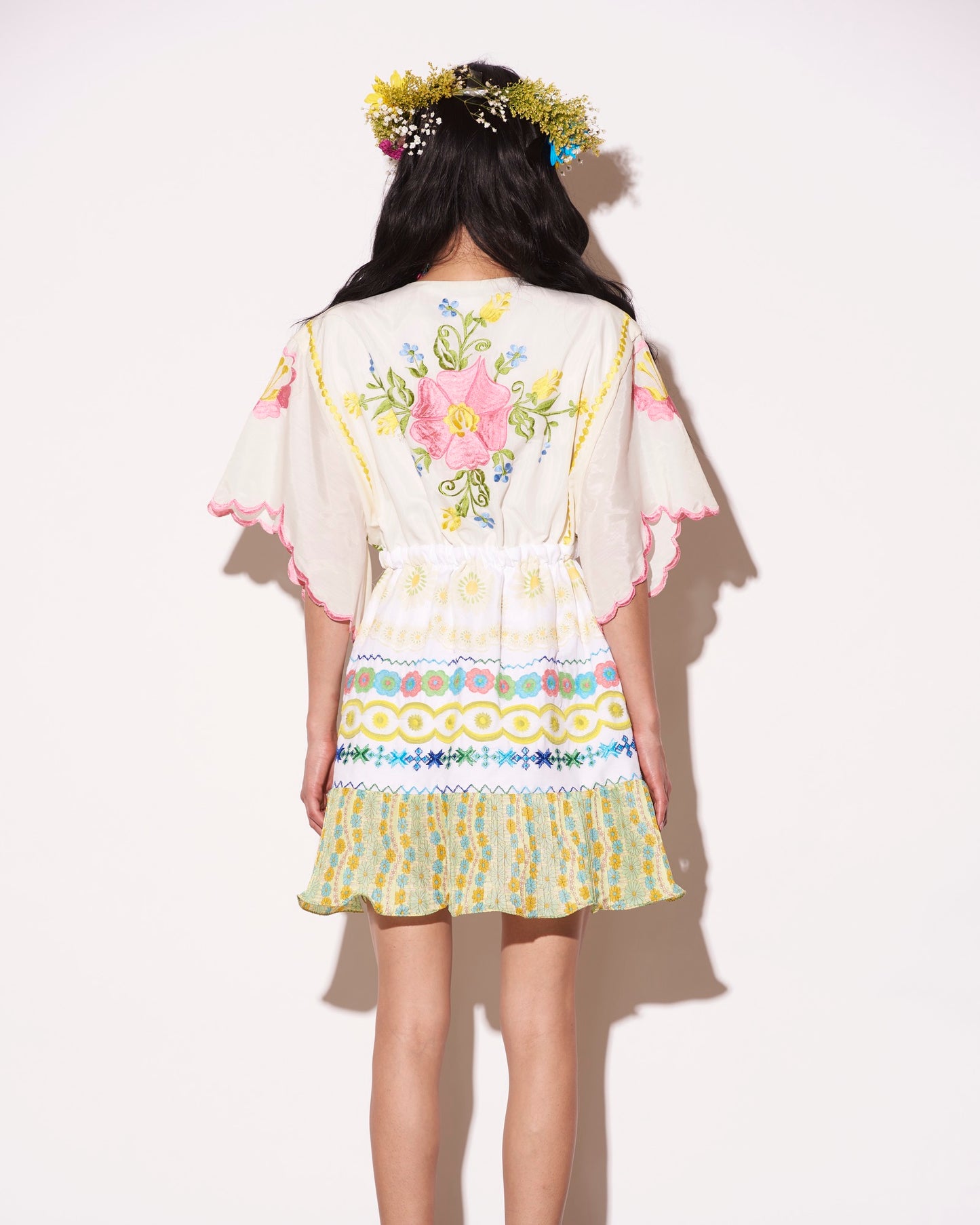 Oasis Embroidered Short Dress