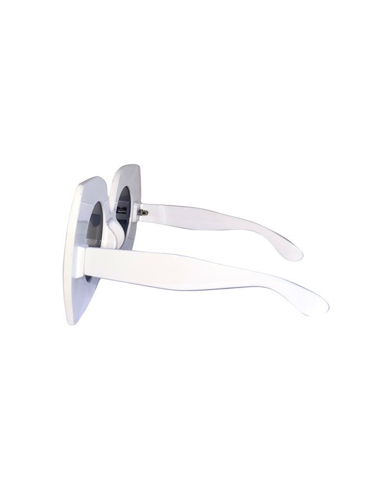 Elton Bling Rhinestone Funglasses - White