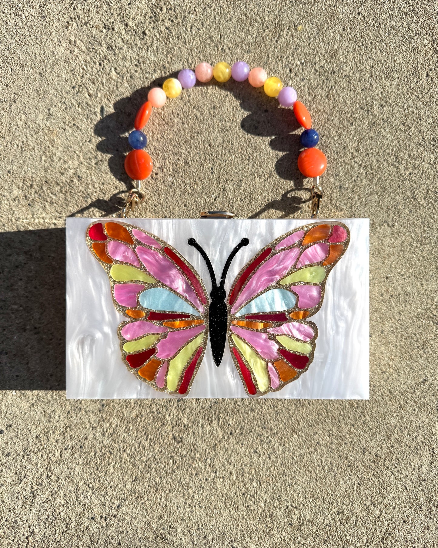 Painted Lady Butterfly Clutch