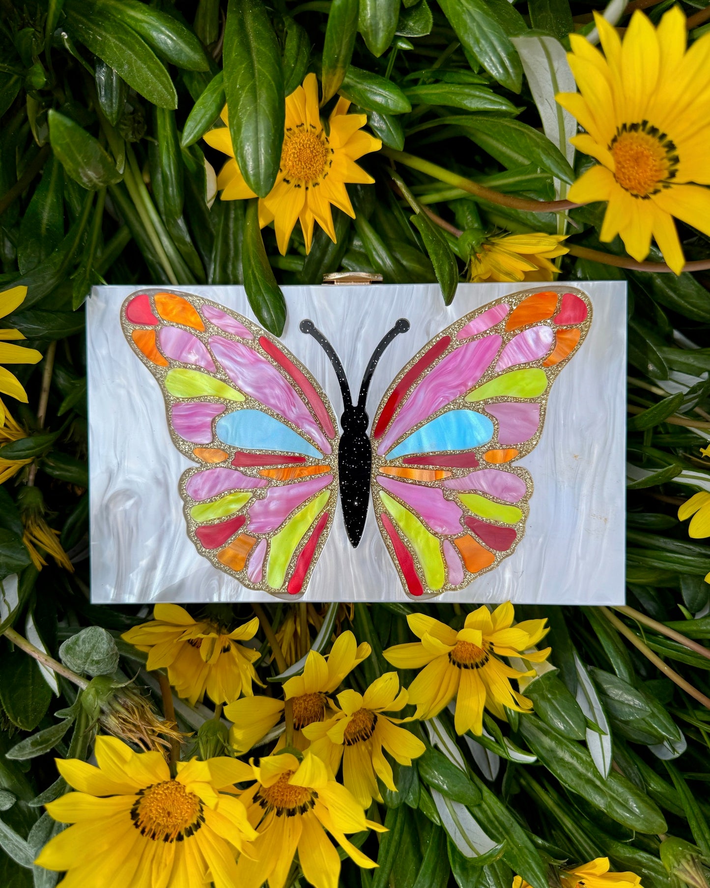 Painted Lady Butterfly Clutch