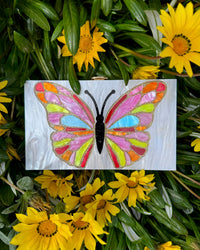 Painted Lady Butterfly Clutch