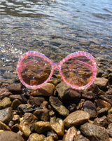 Whippersnapper Rhinestone Funglasses - Pink Lemonade