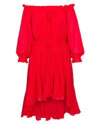 Keiko Midi Dress - Cherry