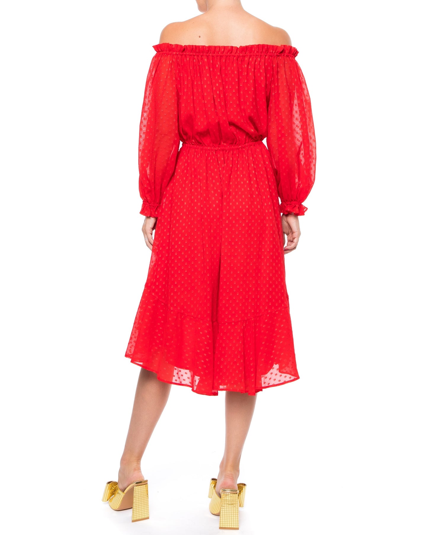 Keiko Midi Dress - Cherry